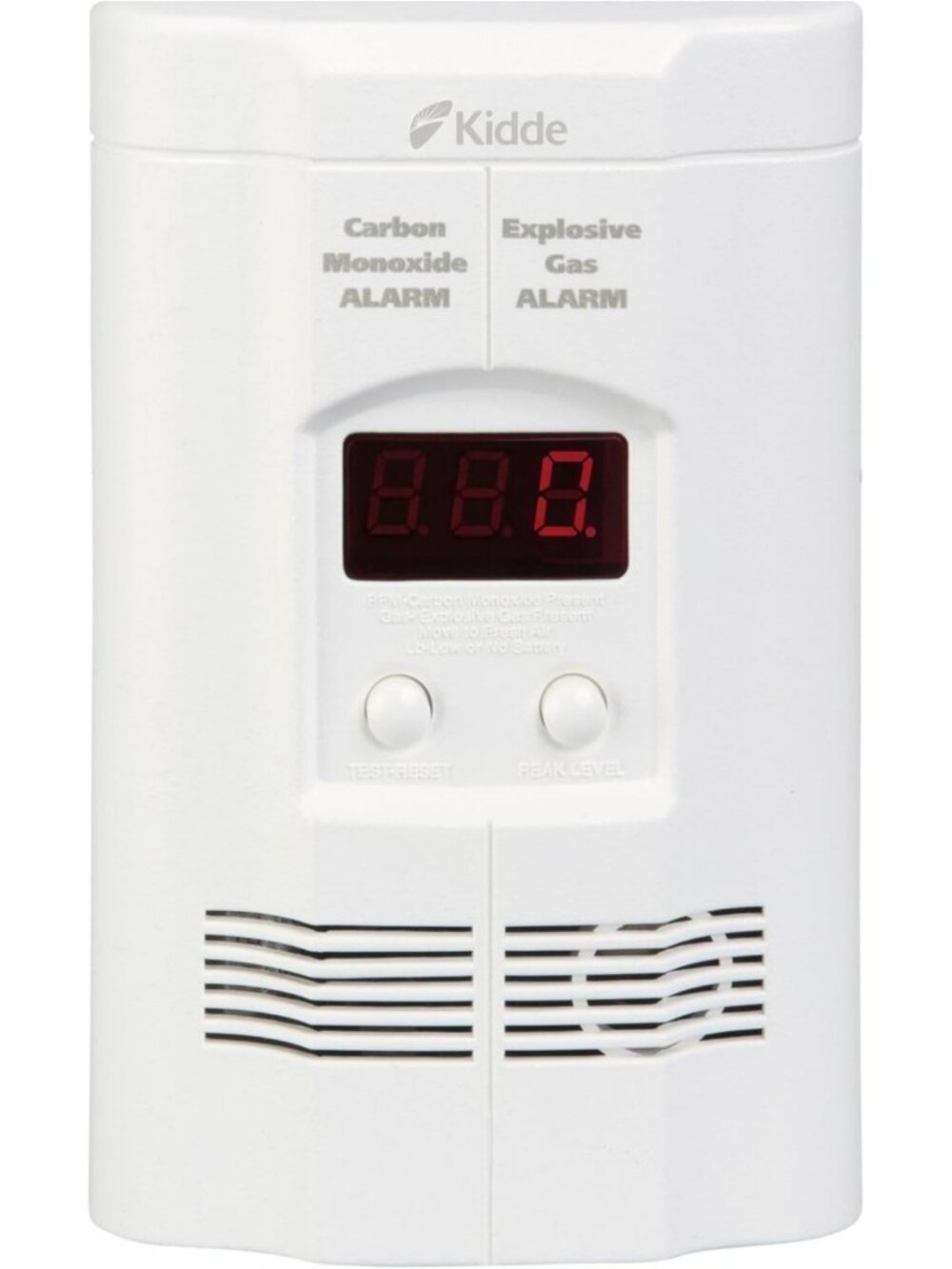 Carbon Monoxide & Gas Alarm with Battery Backup, Digital Display, 85 dB Alert